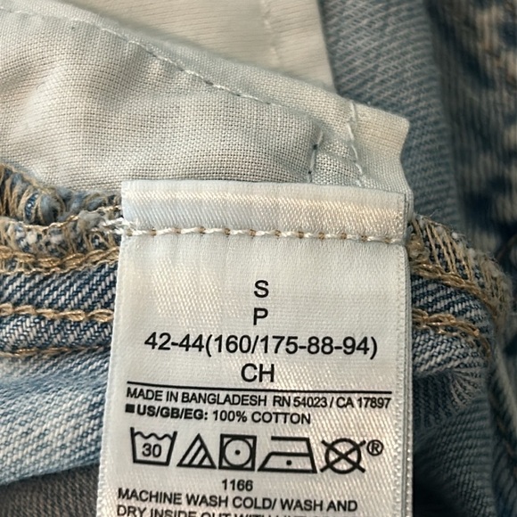 Gap Distressed Denim Short Overalls Shortalls Size S - Picture 9 of 17